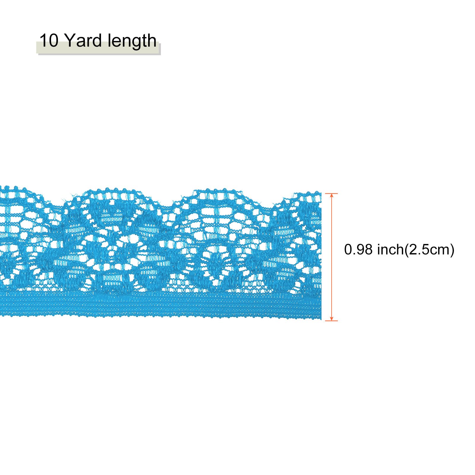 Cinta De Encaje De Algodón - 10 Yardas, Negro, 1.1 Pulgadas, Para Manualidades, Regalos, Decoración