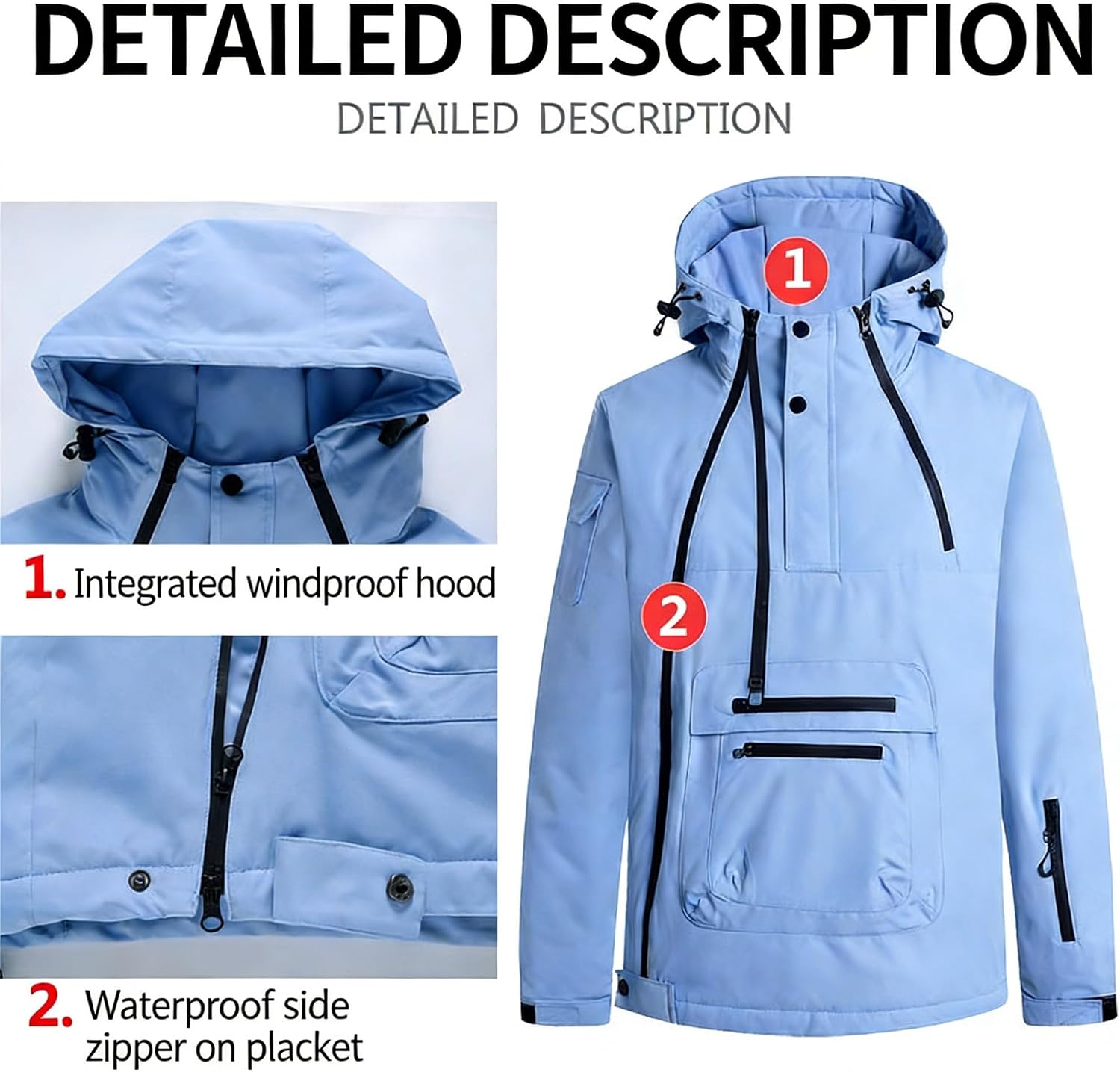 Snow Suit Ski suit unisex set, single and double board ski clothes and pants Outdoor Snow Suits