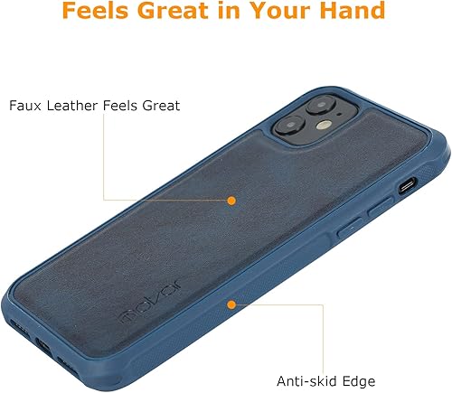 Miniatura 4 de molzar MagBig Series - Funda para iPhone 11 Pro Max, placa de metal integrada para soporte magnético de automóvil, compatible con carga inalámbrica,