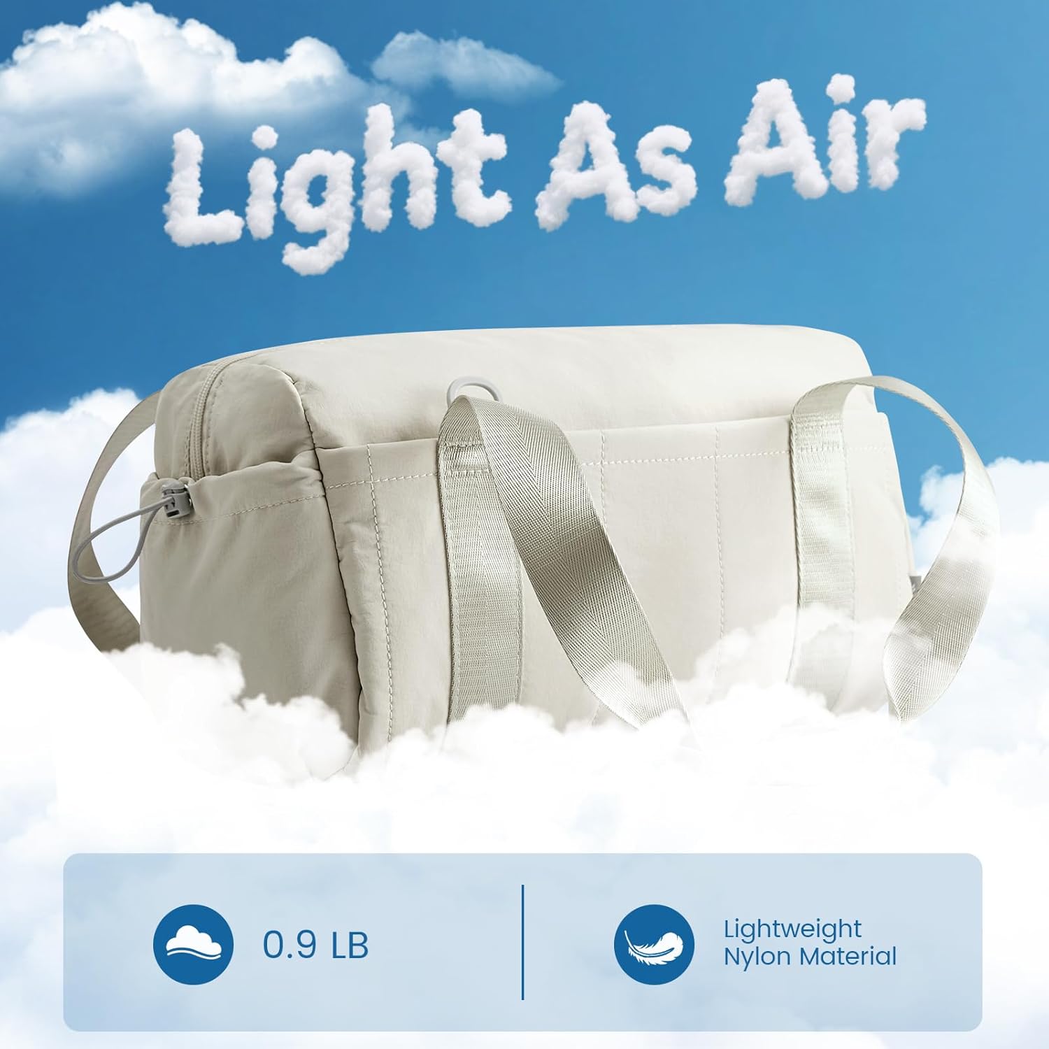 G4Free Small Gym Bag for Women 14 Inch Mini Gym Duffle Bag with Wet Compartment Cute Duffel for Travel Sport Workout (Beige) - Image 3