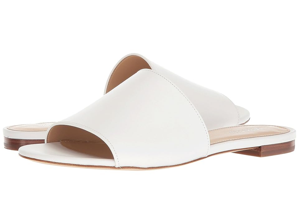 

MICHAEL Michael Kors Shelly Slide (Optic White Vachetta/Stacked Heel) Women's Sandals