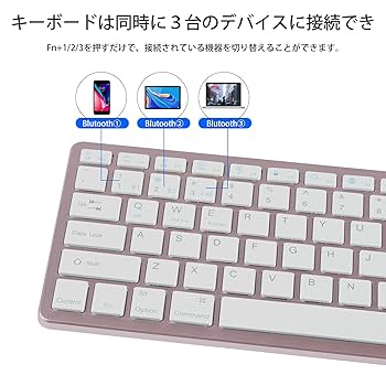 Amazon | ワイヤレスキーボード 2.4G USB 静音 Bluetooth 3.0+
