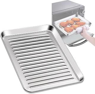 Baking Sheets Rectangle Baking Tray L 9.5inch-17.3inch Stainless Steel Baking Sheet Nonstick Metal Pan Tray, High Temperature Resistance Sheet Pan For Cooking Roasting(44x32cm)