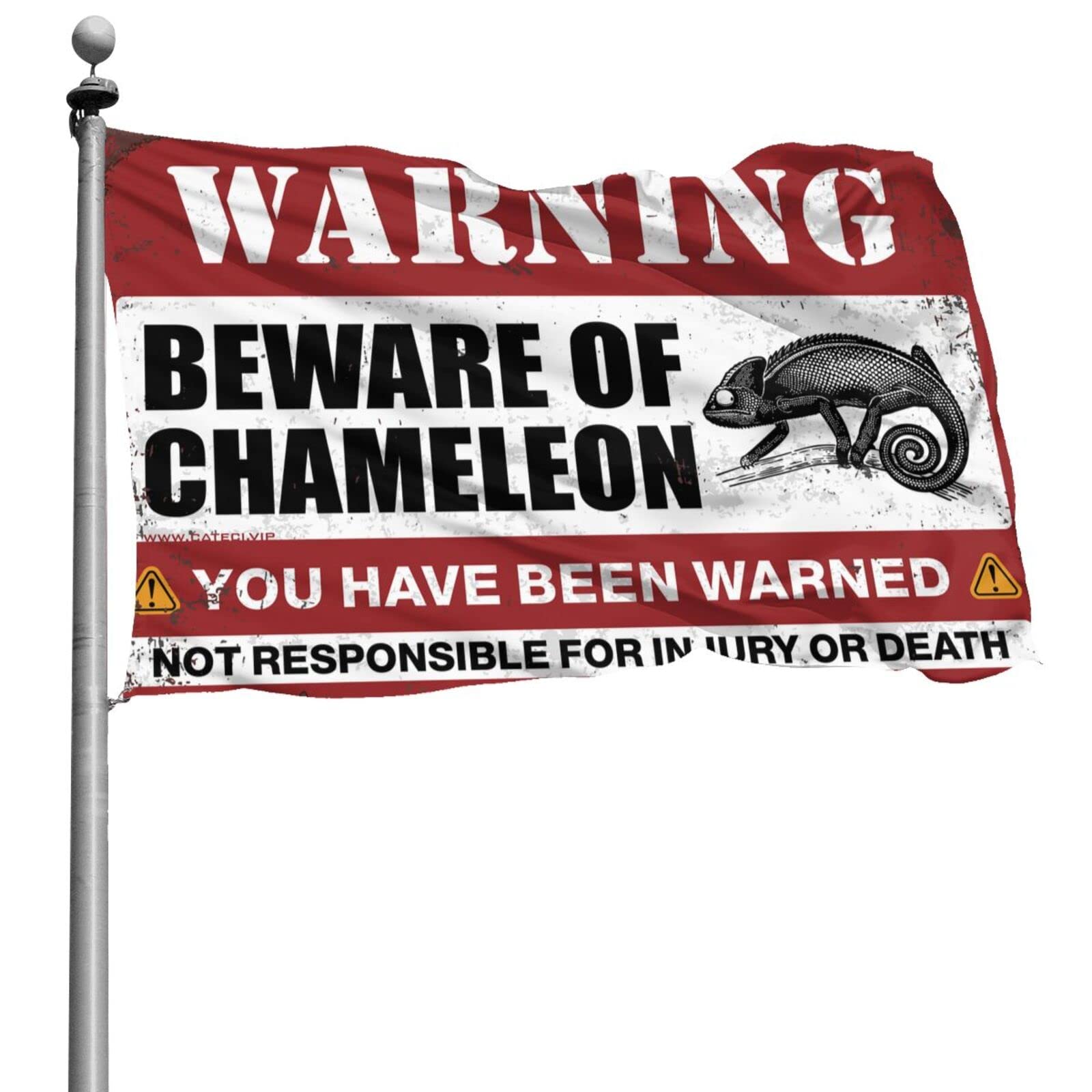 Funny Kitchen Decor Beware Of Chameleon Flag Flags For Dorms Home Bar Decor (Size : 30X45CM)