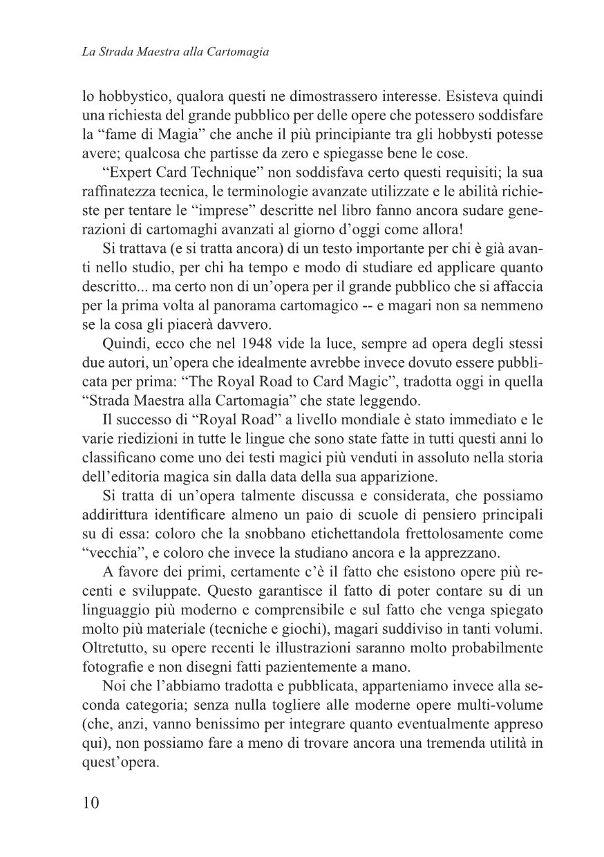 La strada maestra alla cartomagia