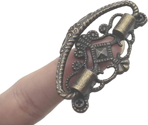 Miniatura 3 de binifiMux 10 tiradores de borde floral antiguo antiguo para maquillaje, joyero, cajón, cómoda, estilo retro