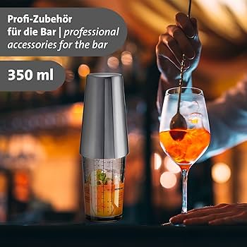 Shaker à Cocktail Westmark Sam 400 Ml - Verre, Acier Inox, Silicone | Recettes Incluses