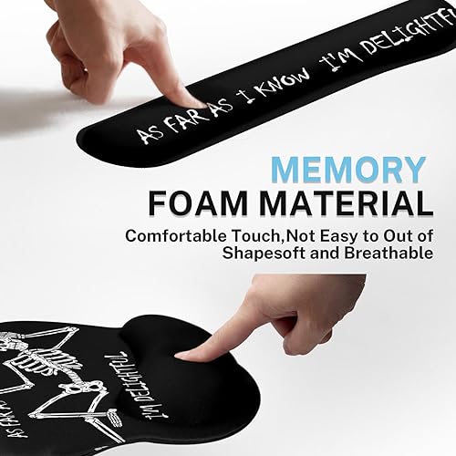 Miniatura 4 de Juego de alfombrillas para teclado y mouse 4 en 1, alfombrilla grande para mouse + reposamuñecas para teclado, reposamuñecas para mouse, juego de