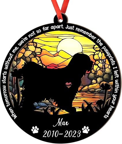 Miniatura 107 de Adorno personalizado para atrapasoles Bichon Frise, Bichon Frise Sun Catcher Adorno de Navidad – Regalo para perro amante, Bichon Frise 3D 2 capas