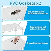 Vista 7 de SINGAYE 3 Small Shelves Storage Shelf Wire Shelving Unit Metal Shelf Adjustable Organizers Storage Shelving with Wheels for Bathroom Laundry Room