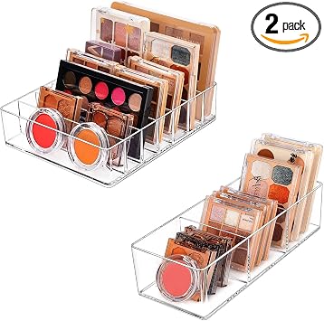 JessLab Makeup Organizer 3 Slot Bundle with Palette Makeup Organizer 7 Slot