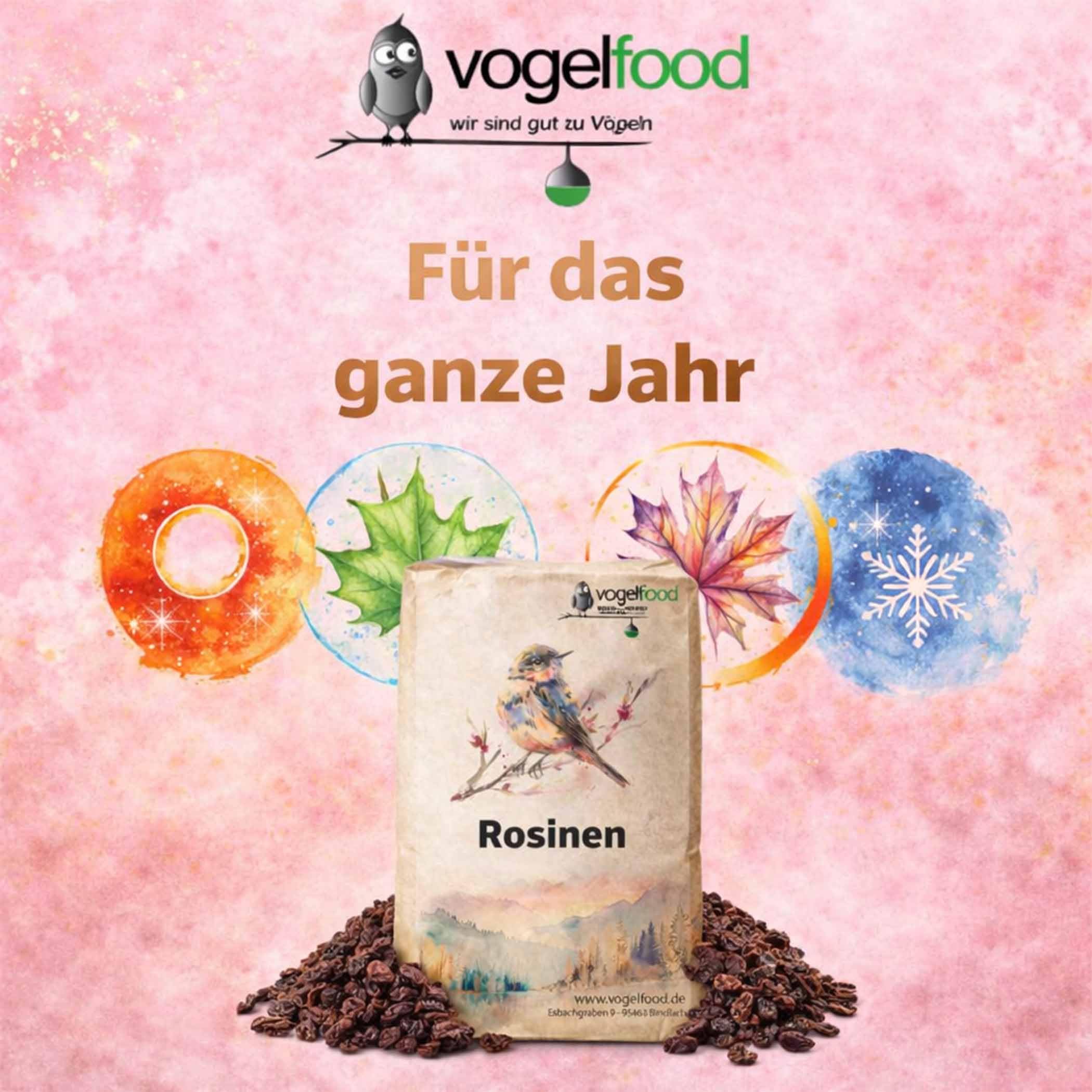Vogelfood 20 kg Rosinen Futterrosinen Marke Vogelfood Futter Vögel Meisen Wildvögel Top Qualität