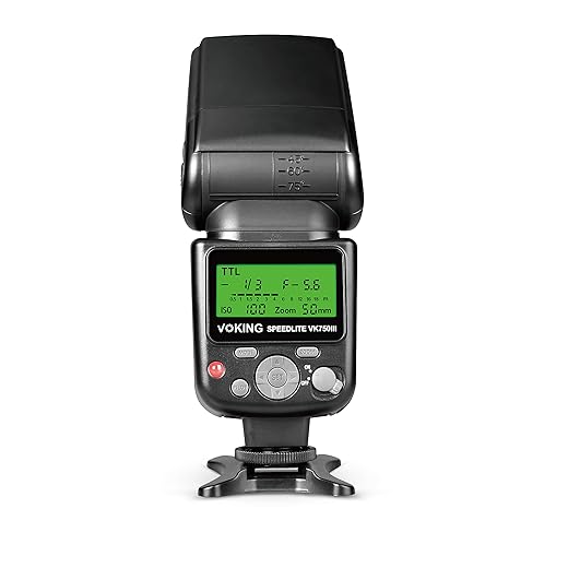 VK750III Remote TTL Speedlite Slave Mode Flash with LCD Display Compatible with DSLR Standard Hot Shoe Cameras EOS Rebel 4000D 5DS 5DSR 5S Mark IV 5D Mark III 6D 6D Mark II 7D 70D 77D 80D