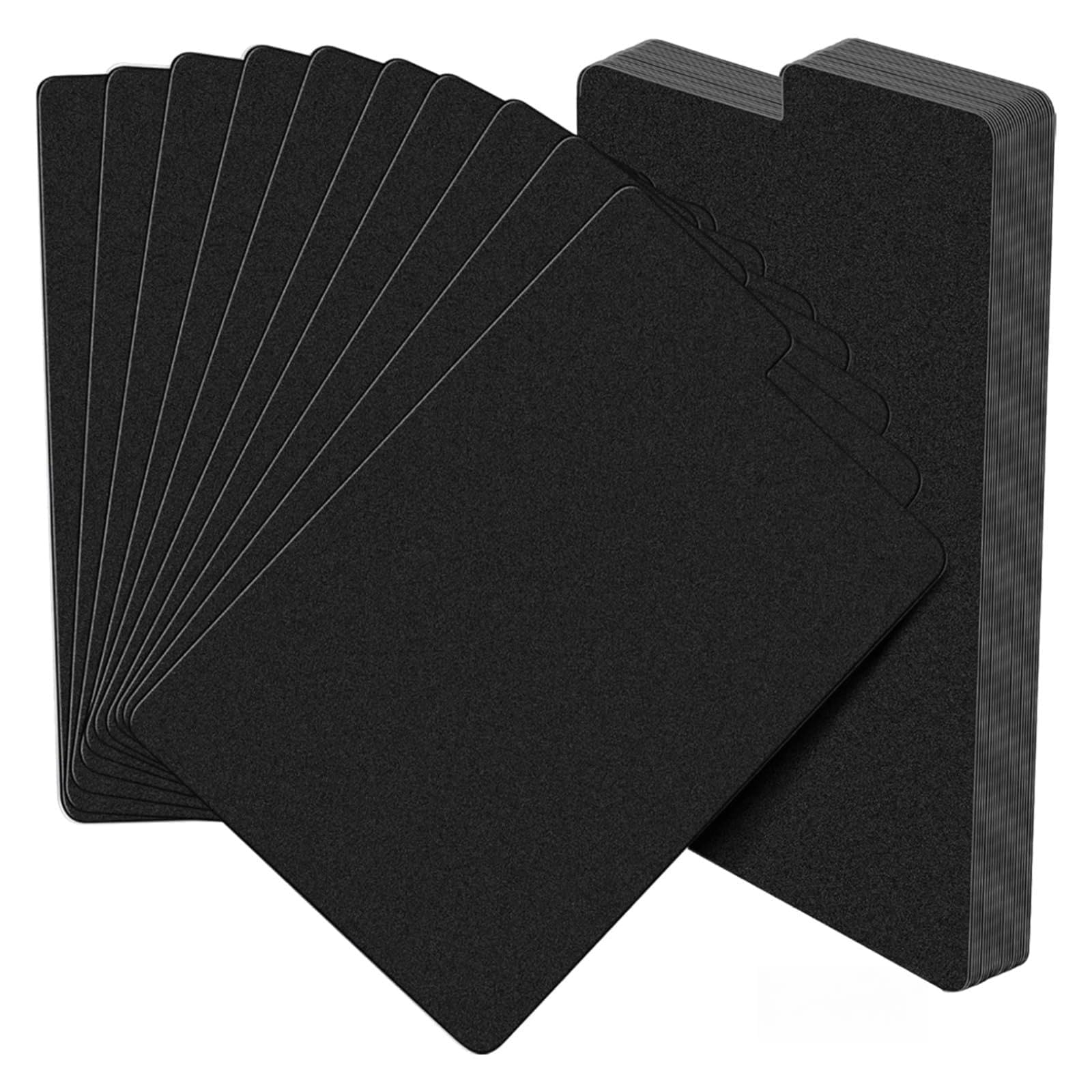 Lot de 50 intercalaires noirs en polypropylène avec onglets, étiquettes autocollantes pour collection de bandes dessinées, boîtes de rangement