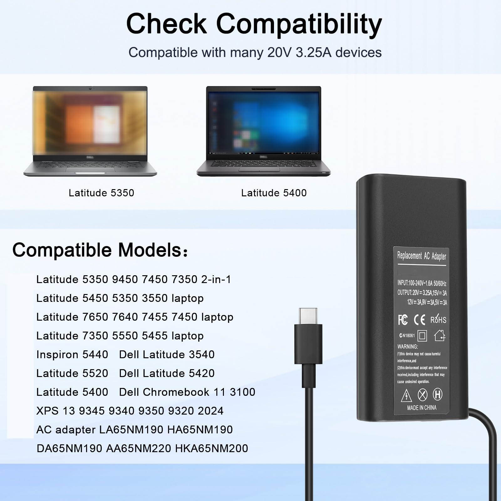Amazon.com: 65W USB Type C Charger Compatible with Dell Pro 14