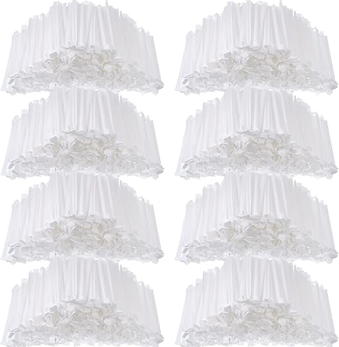 Hoolerry 2000 popotes de plástico desechables envueltos individualmente, pajitas largas rectas, 0.24 pulgadas de ancho, para bebidas calientes y