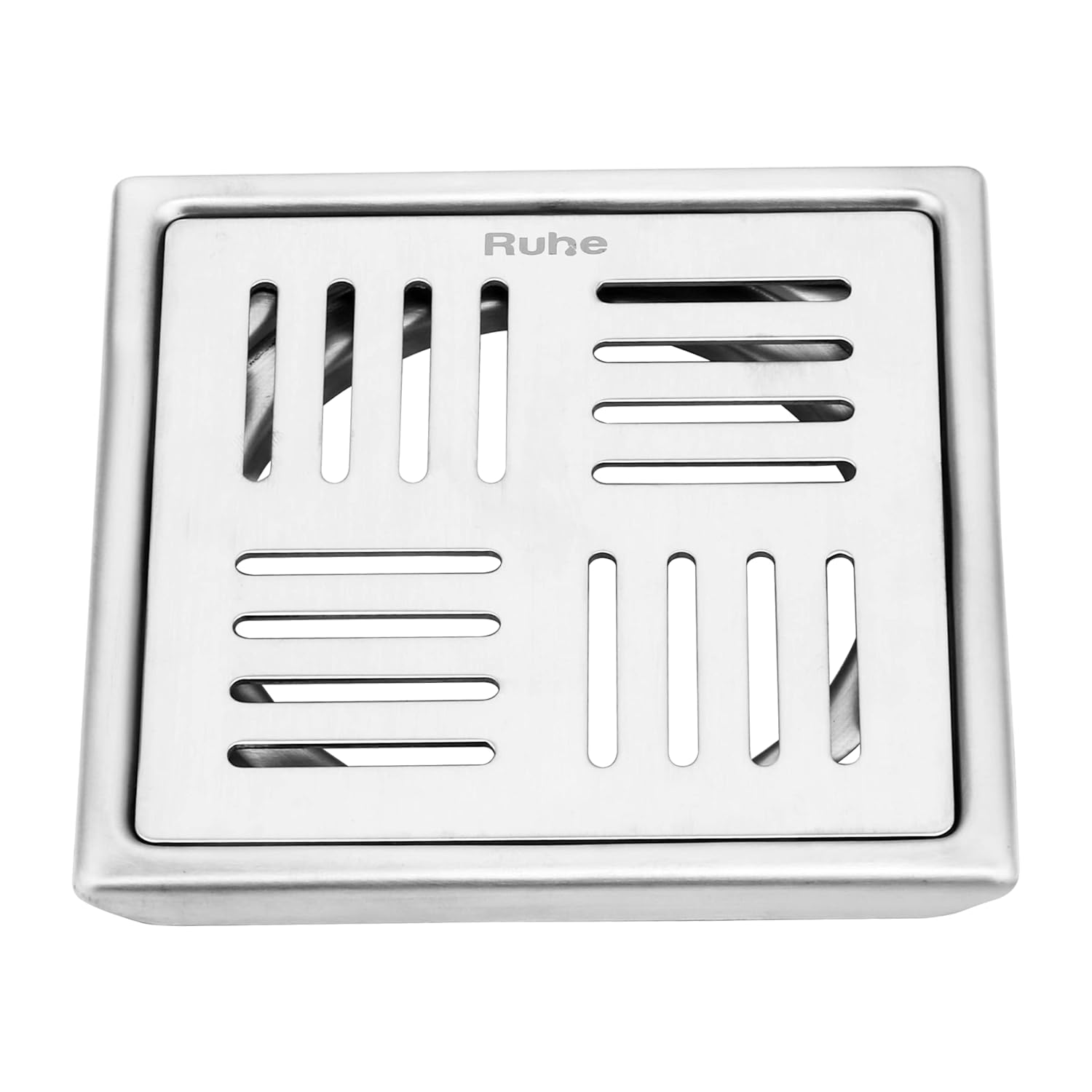 Ruhe® Pluto Square Floor Drainer with Collar Premium Stainless Steel