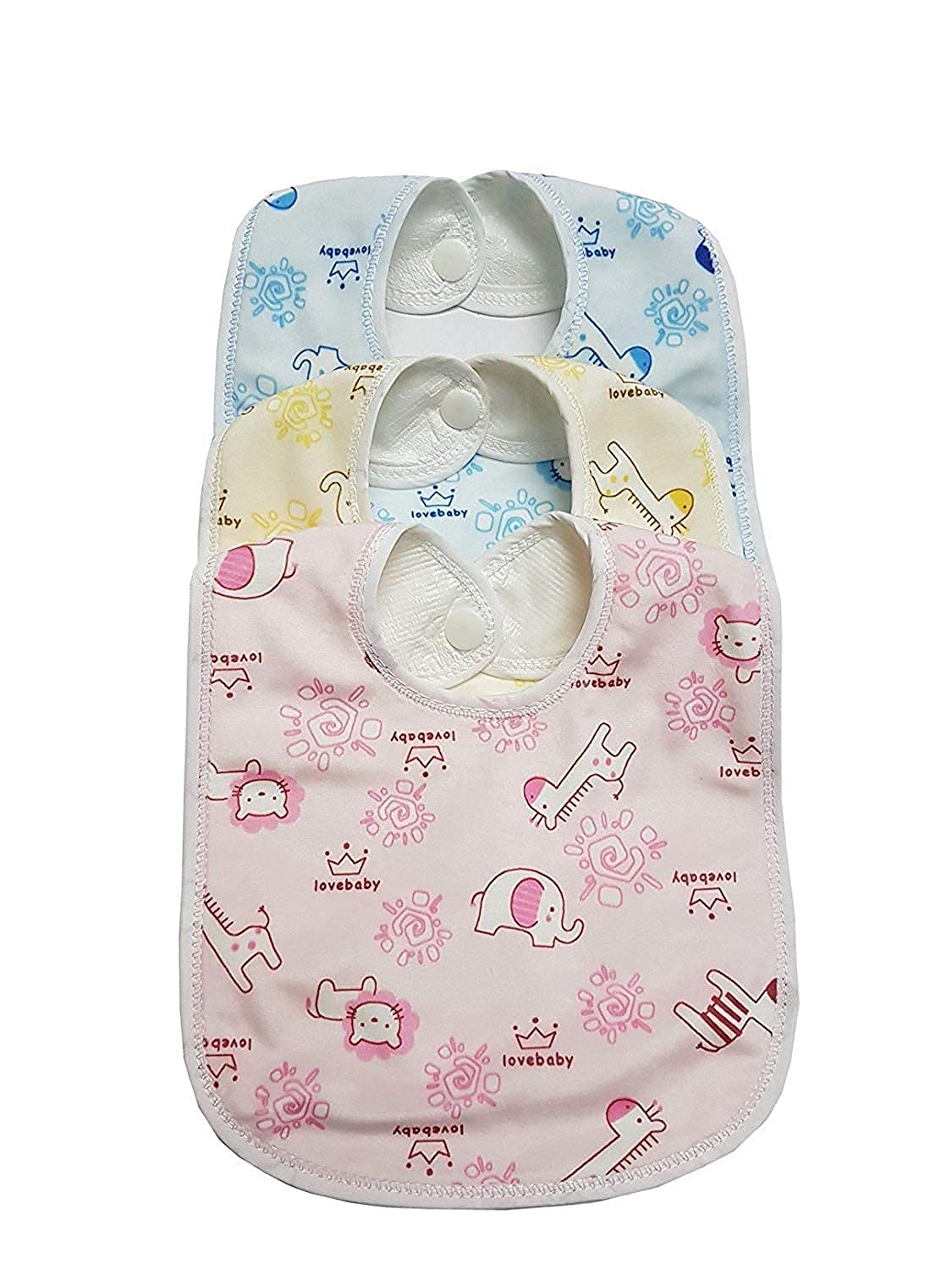 WATERFOWL Multicolored Cotton Baby Bibs/Baby Apron with Titch Button | Soft Cotton Washable for Babies Age 0 Month to 2 Years (Pack OF 3)-image-29