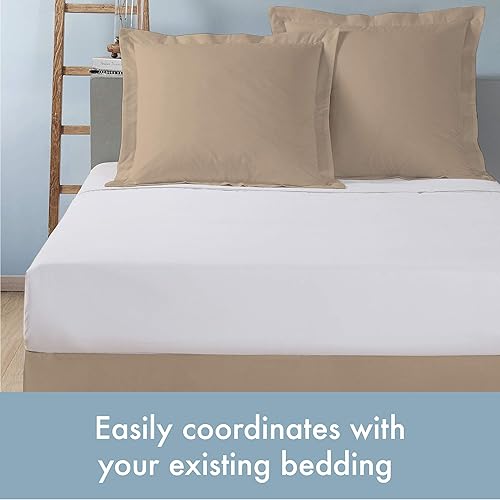 Miniatura 4 de Today's Home Fundas de almohada de algodón a medida, diseño de mezcla de algodón, euro, moca, paquete de 2