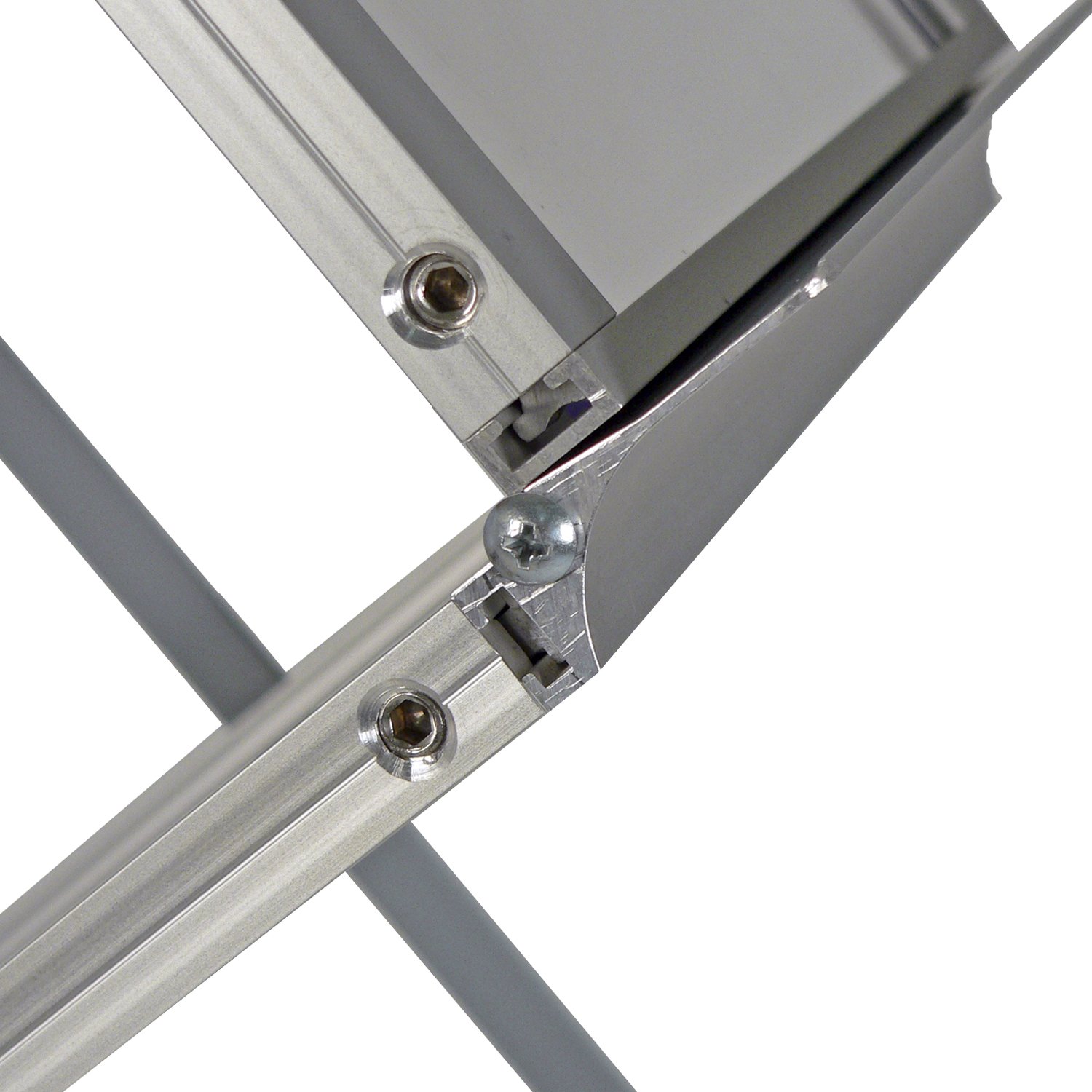Prospektständer 6 x DIN A4 faltbar aus Aluminium und Acrylglas, inklusive Aluminium-Transportkoffer | Bodenprospektständer silber Hochformat | Prospekthalter platzsparend und stabil