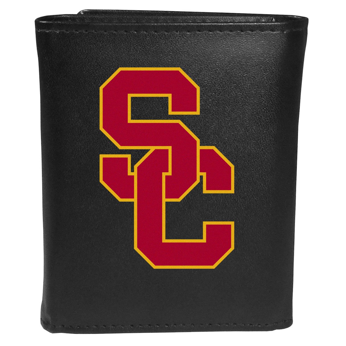 Siskiyou Sports NCAA USC Trojans Tri-fold Wallet Large Logo, Black