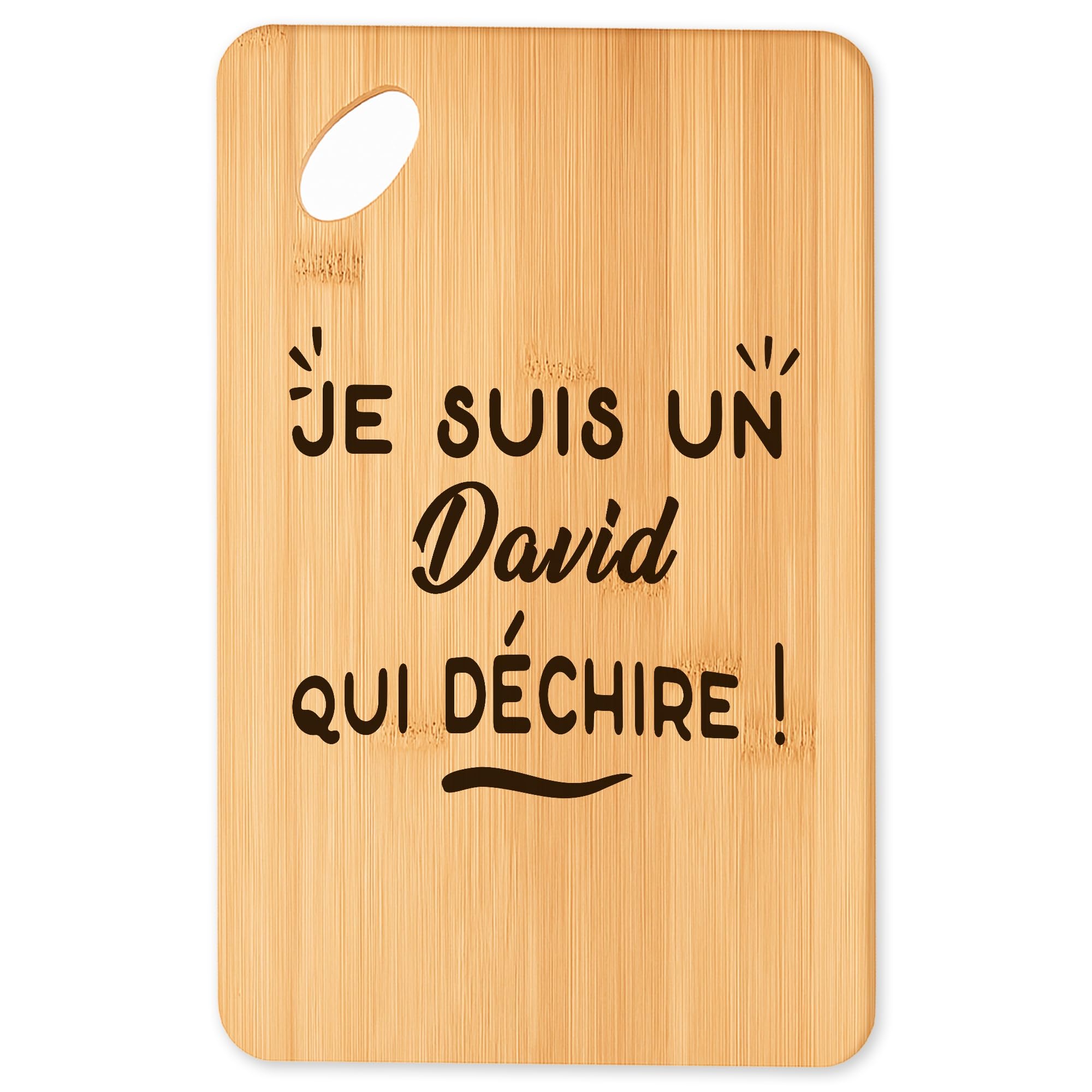 Planche à découper David Qui Déchire en bambou durable pour cuisine exigeante