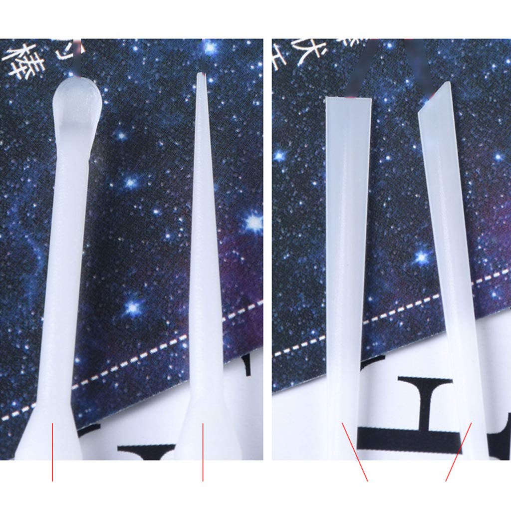 Nawwgy 2Pcs Resin Mold Silicone Stirrers Spoon Casting Jewelry Tools Epoxy Color Stick Two-Piece Set