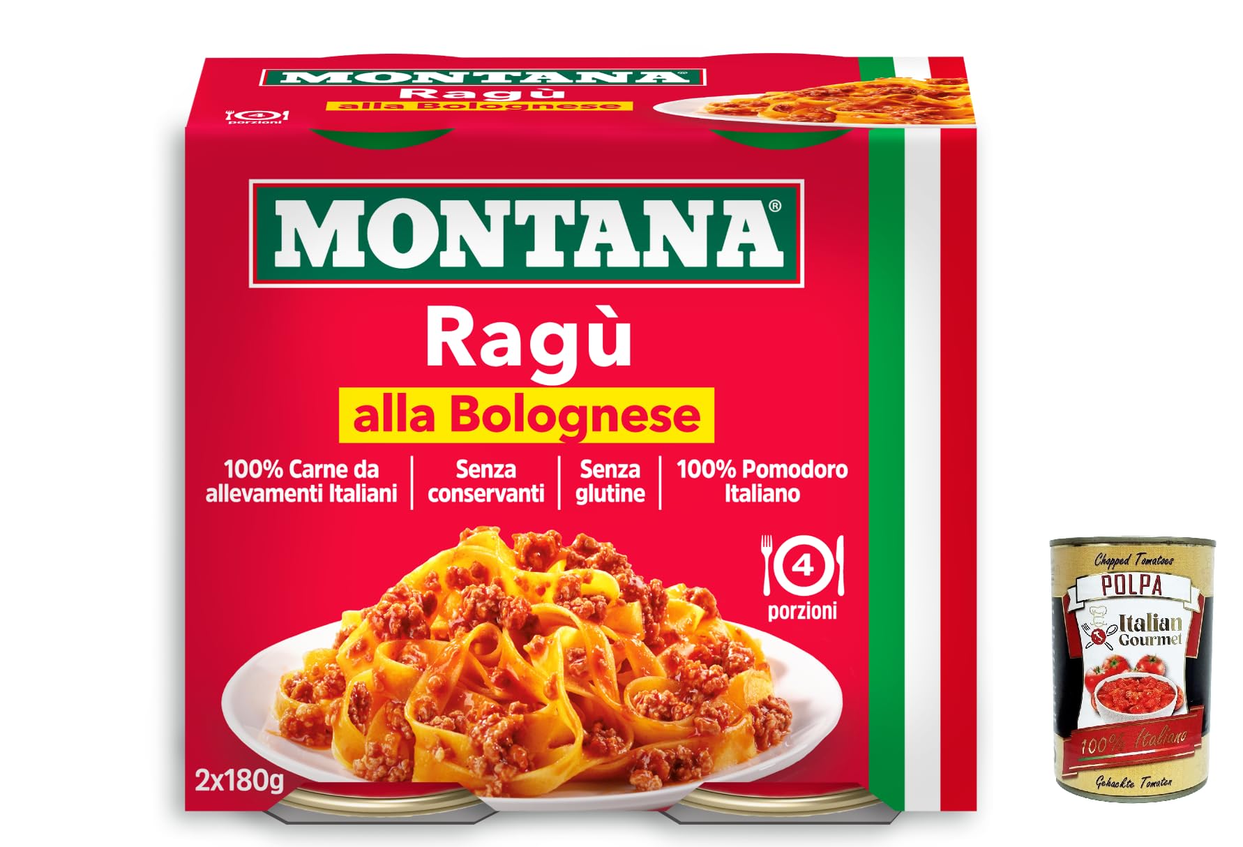 Italian Gourmet Ragù alla Bolognese, Fleischsauce italienisch 12 x 2 x 180g