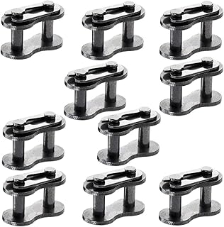 QAZAKY 10 peças de 428H para reparo de corrente de acionamento e conector mestre para 50cc 70cc 90cc 110cc 125cc 150cc ATV Quad Scooter motocicleta Go Kart Moped Pit Dirt Mini Bike Chopper 428 Kawasak