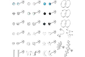 Screw On Back Earrings for Women: Surgical Steel Flat Back Stud Earrings