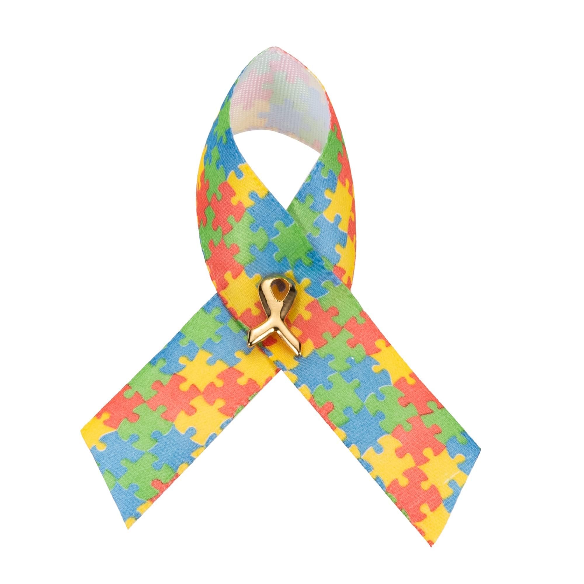 1/2/5/10/25pcs Autism Ribbon Awareness Pin - Celebrate Autism Awareness with Our Puzzle Piece Lapel Pin - Support Advocacy and Raise Awareness - Ideal Gift for Supporters and Advocates