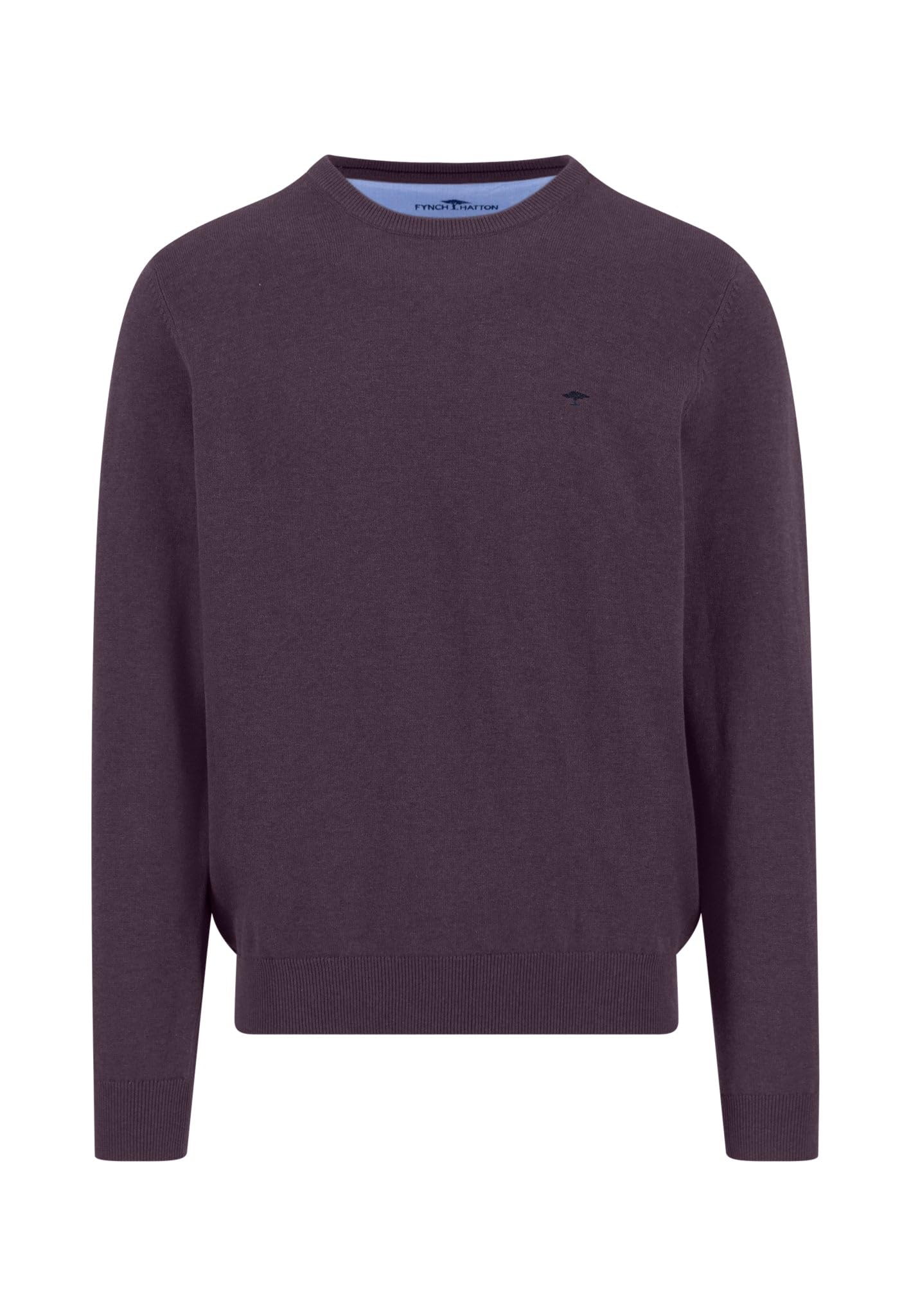 FYNCH-HATTON Feinstrickpullover aus Reiner Baumwolle mit Rundhalsausschnitt