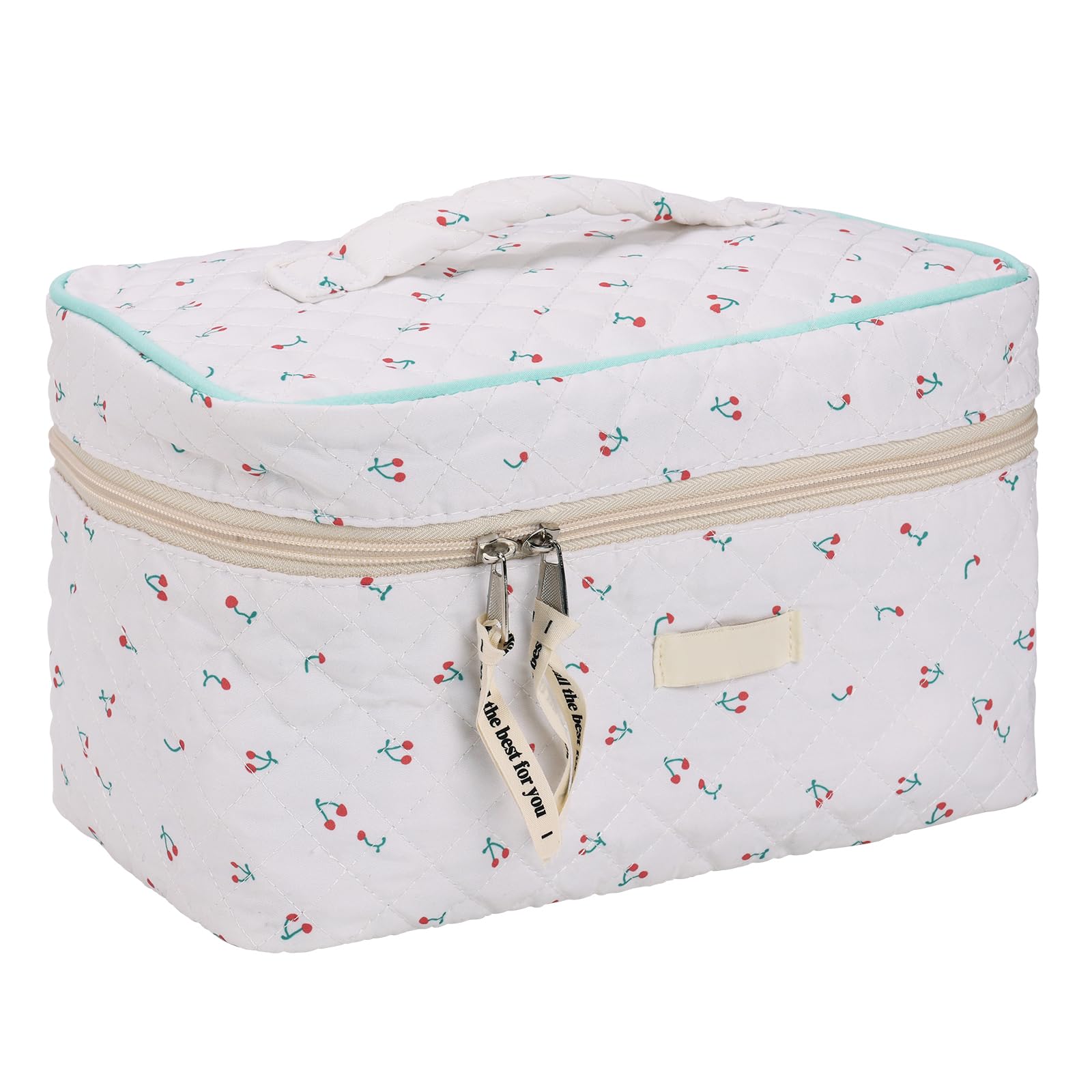 3PCS Makeup Bag Cosmetic Bag for Women,Cotton Large Travel Makeup Organizer Bag,Toiletry Bag for Women for Toiletries Accessories Brushes