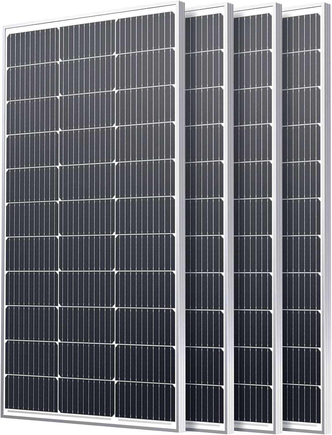 400W Photo voltaic Panel, 4 Pcs 100 Watt Photo voltaic Panel with Excessive-Output Design,Excessive Effectivity Monocrystalline PV Module for for 12V/24V/48V System,RV,House,Rooftop,Farm,Off-Grid Cabin,Emergency Backup