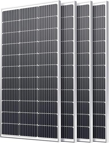 Panel solar de 400 W, 4 paneles solares de 100 vatios con diseño de alto rendimiento, módulo fotovoltaico monocristalino de alta eficiencia para