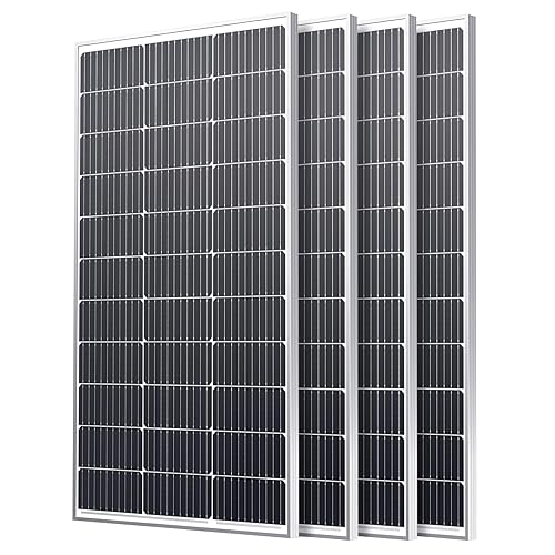 Callsun 400W Solar Panel, 4 Pcs 100 Watt Solar Panel with High-Output Design,High Efficiency Monocrystalline PV Module for for 12V/24V/48V System,RV,Home,Rooftop,Farm,Off-Grid Cabin,Emergency Backup