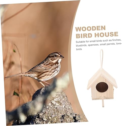 Miniatura 6 de Balacoo Caja de pájaro Terrario Periquito Suministro de nido de pájaro Caja de cría de periquitos colgante Caja de anidación de periquitos al aire