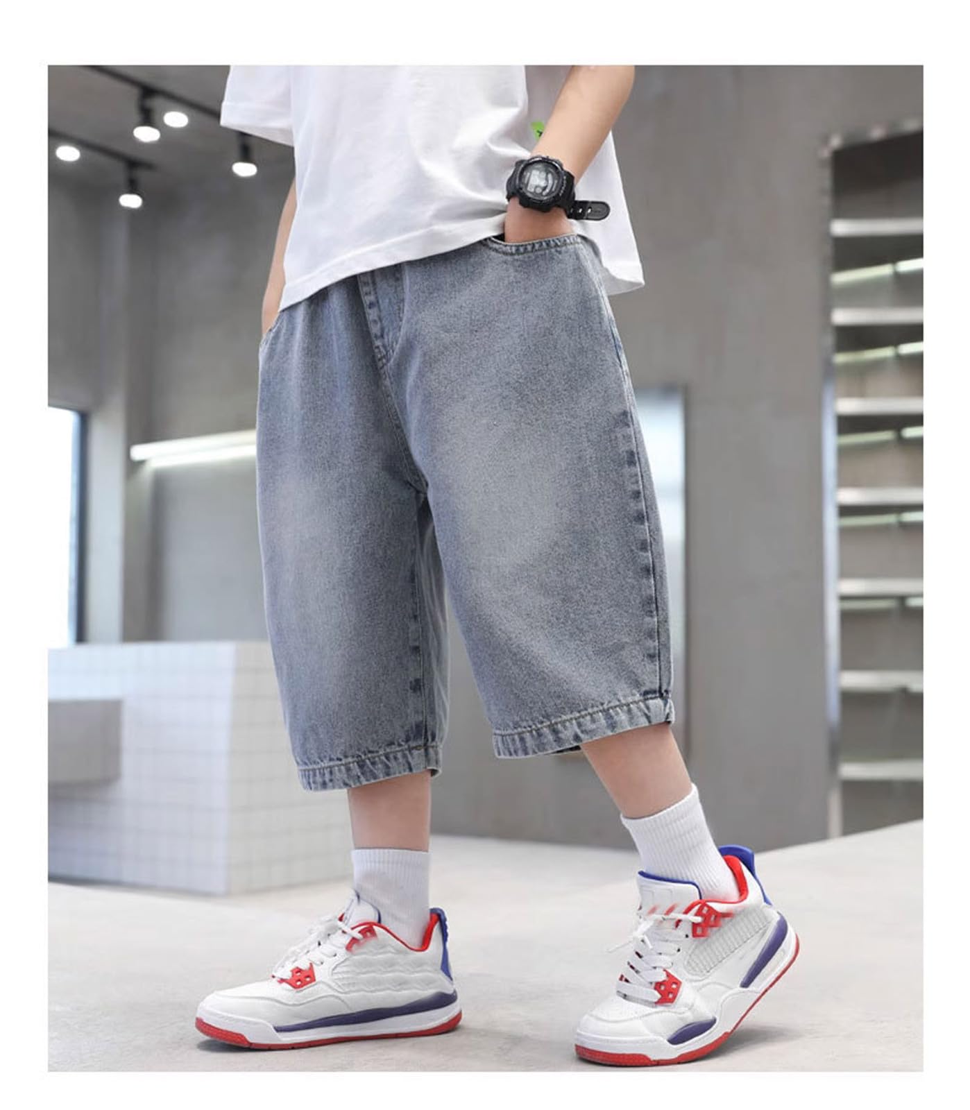 Pantalones Vaqueros Elegantes para Niños 3-14 Años Slim Fit