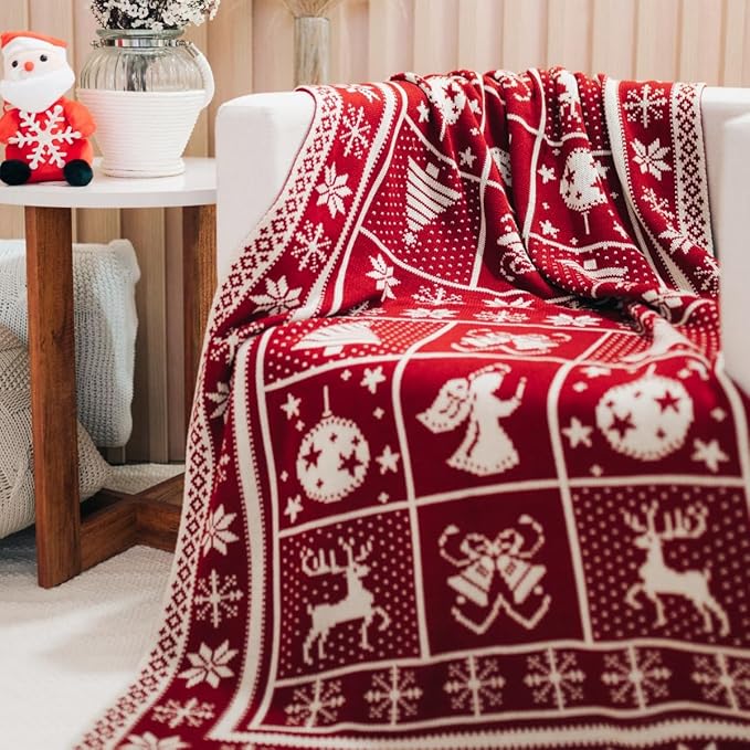 Manta Natal Tricot Natalina