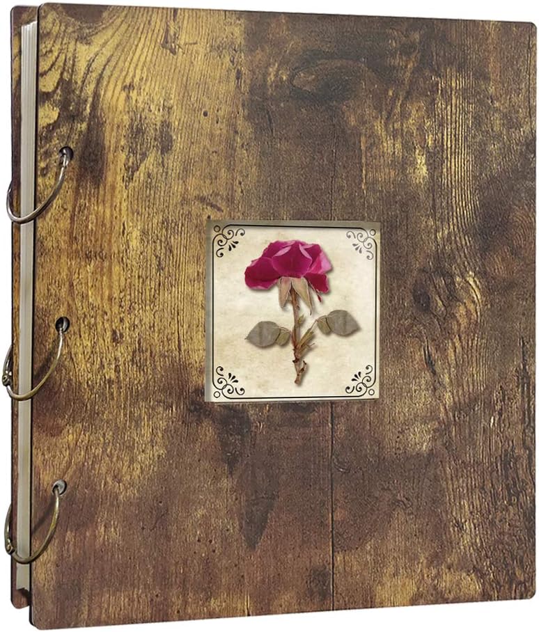 EdenseeLake Dried Flower Photo Album 4x6 Photo Book Holds 500 Photos Horizontal and Vertical