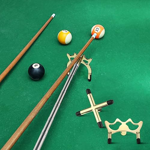 Miniatura 7 de Skylety Retractable Billiards Cue Snooker Pool Bridge Stick with 3 Pieces Removable Bridge Head, Snooker Set Billiards Pool Cue Accessory for Pool
