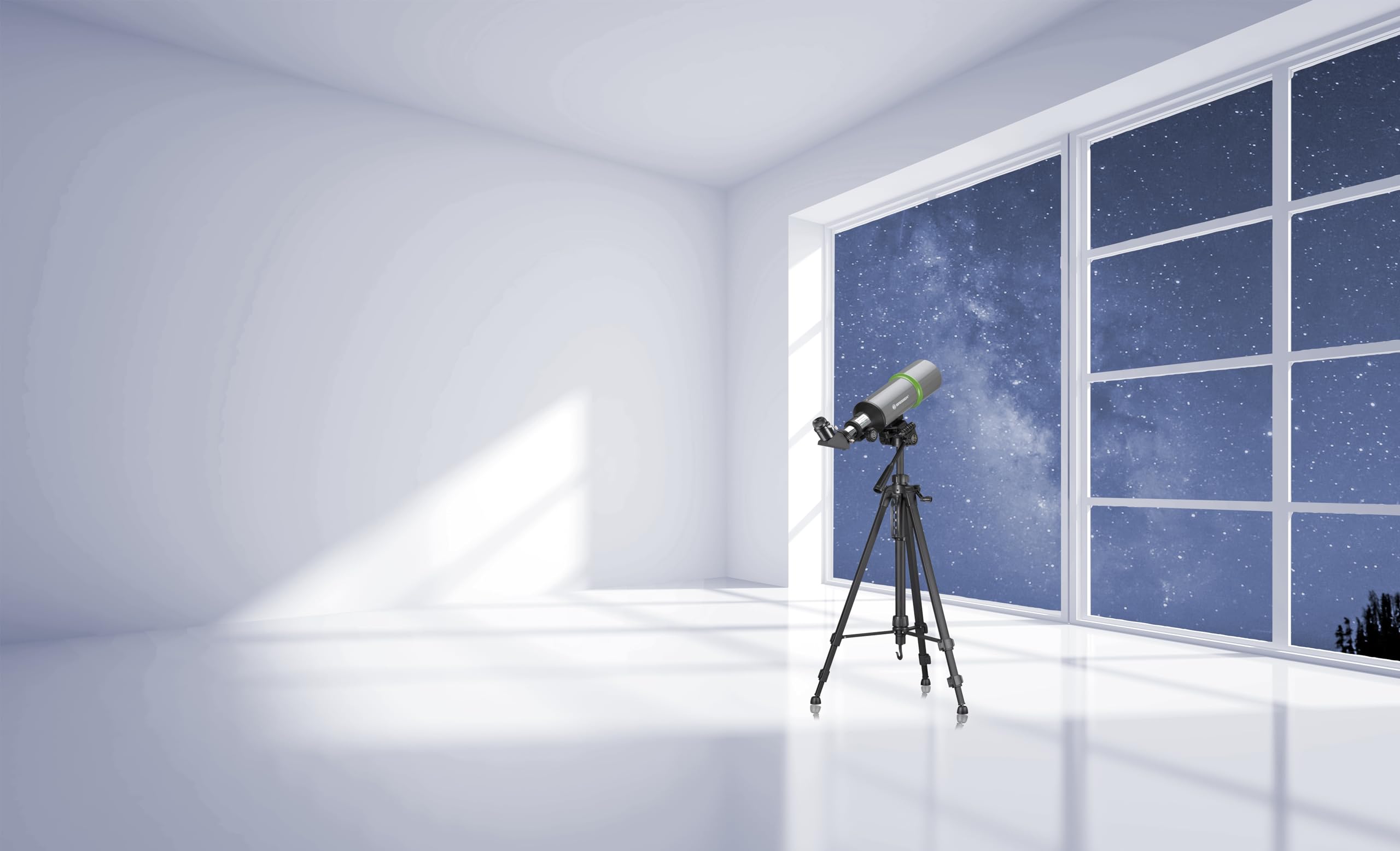 Telescopio Astronomico BRESSER Night Explorer 80/400 – Rifrattore Con Tre Oculari, Treppiede Regolabile E Supporto Per Smartphone