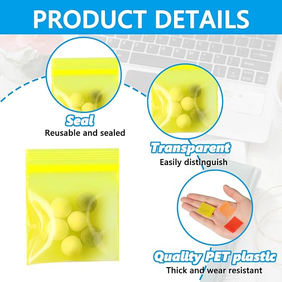 200Pcs Mini Resealable Plastic Zipper Bags - Transparent, Reusable, Rectangular, 2.5x3 cm, Ideal for Jewelry, Pills, Snacks, Crafts