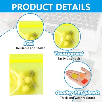 200Pcs Mini Resealable Plastic Zipper Bags - Transparent, Reusable, Rectangular, 2.5x3 cm, Ideal for Jewelry, Pills, Snacks, Crafts