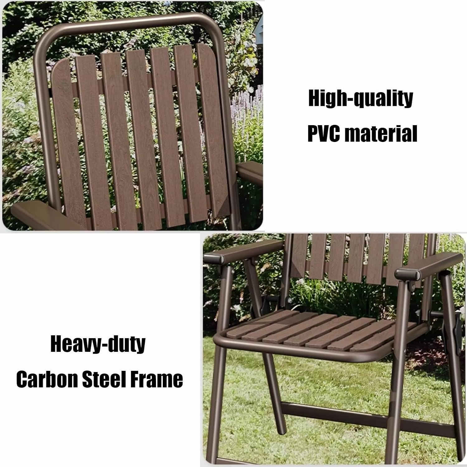 1 Pcs Folding Chair, Plastic Chair with Backrest, Waterproof Folding Stool, Ideal for Home Use, Street Vending, Training, and Office(Browns)