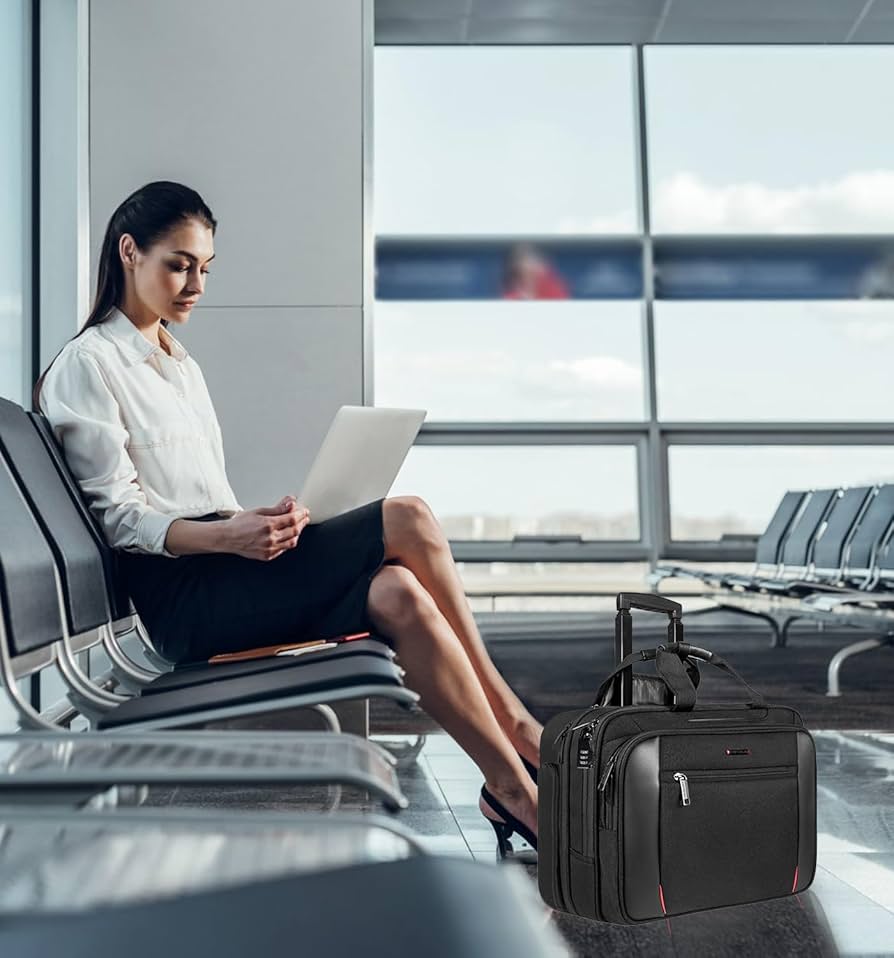 EMPSIGN ローリングブリーフケース ラップトップバッグ、17.3インチ Amazon.com: EMPSIGN Rolling Briefcase Laptop Bag,17.3