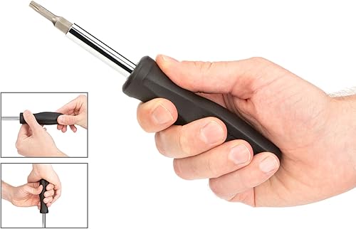 Miniatura 34 de TEKTON 6 en 1 Phillips/Slotted Multi-Bit Driver (#1 x 3/16 in., #2 x 1/4 in., Rojo) DMS18010 Establecer,Negro -,Rojo