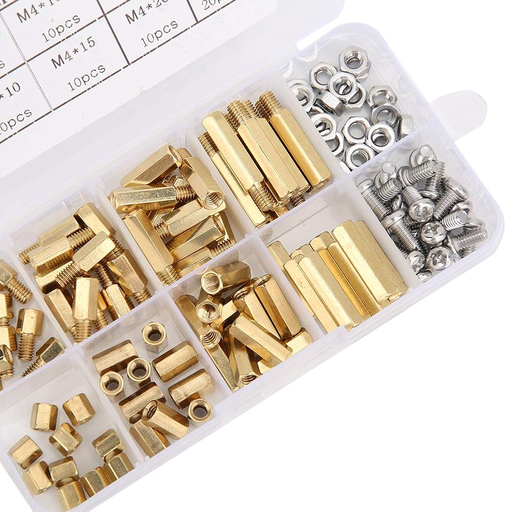 120PCS Brass Hex Standoff Kit with 304 Stainless Steel Screws for PCB & DIY Projects view 5