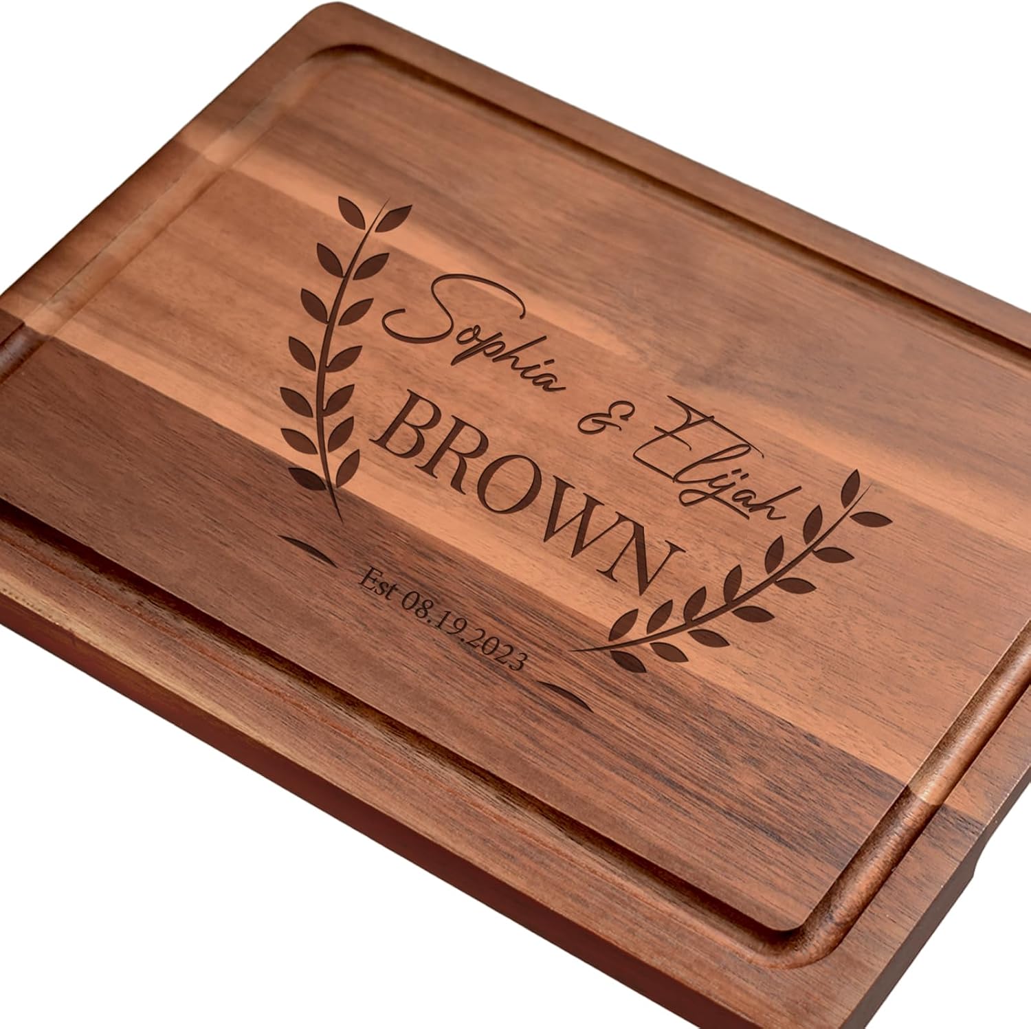 Personalized Cutting Board, Custom Engraved Wood Charcuterie Board - Best Present for Wedding, Bridal Shower, Engagement, Anniversary, Housewarming-11x7.9", 13x9", 15x10.2"