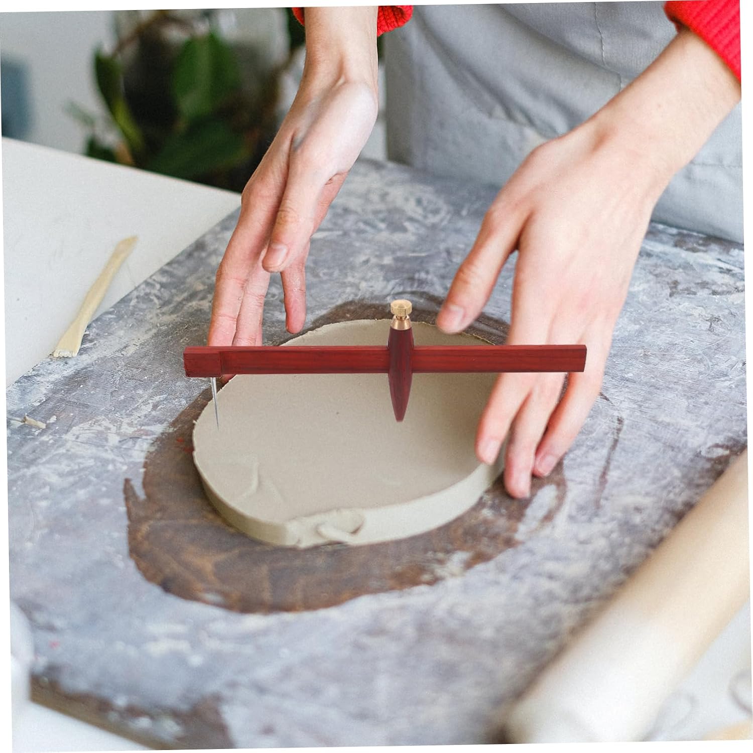WEKAMOS Pottery Compass Clay Tool Circle Cutter for Pottery Ceramics and Art Crafts Compact and Compass Tool for Precision Cutting and Crafting Projects
